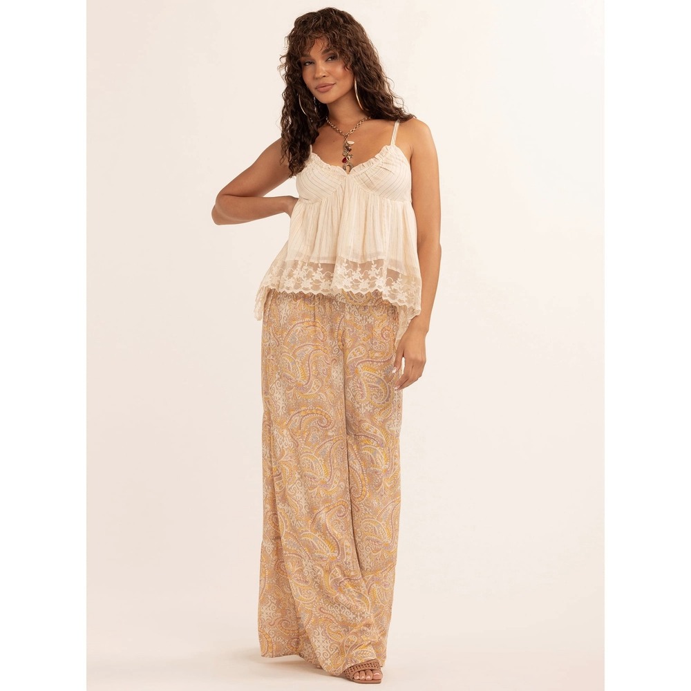 Jessica Simpson Indy Handkerchief Hem Gardenia Pastel Stripe Cami Top XL NEW